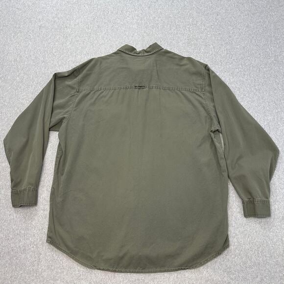 Levi's Shirt Mens XL Button Up Two Horse Brand Army Green Long Sleeves Collared - Picture 4 of 8